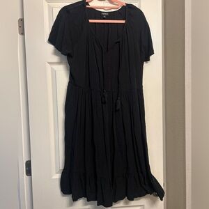 Torrid Black Flutter Sleeve Sundress